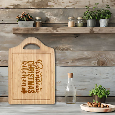 Grandmas Christmas Kitchen - 1 Piece Bamboo Cutting Board