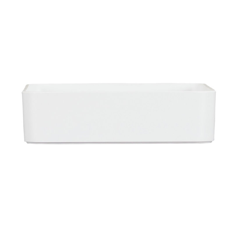 Plateau en mélamine Cal-Mil Hudson, H 3 po x l 12 po x P 12 po, Blanc