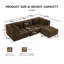 Canapé modulaire avec repose-pieds Corduroy-1688188172-1688188175