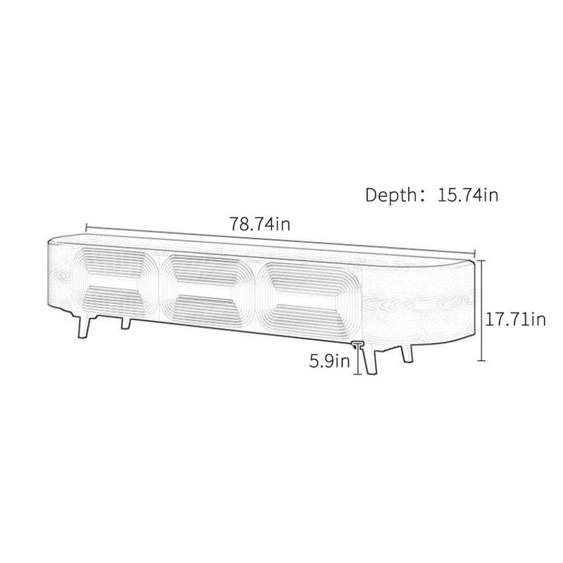 Black design sense storage TV cabinet