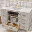 Meuble-lavabo en bois massif 48 po avec lavabo Orbison, 3 trous de robinet pré-percés, 2 portes à fermeture douce, 7 tiroirs à pleine extension-22000296-22000302