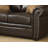 Railsback Faux Leather Round Arm Sofa-2077156316-2077156319