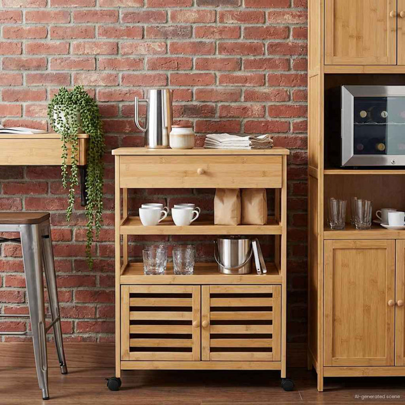 Bamboo Bar Cart