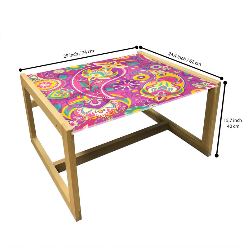 Jahaida Trestle Coffee Table, 40cm H x 74cm W x 62cm D