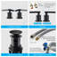 Waterfall Flow Matte Black Stainless Steel Modern Style Faucet For Home Vanity