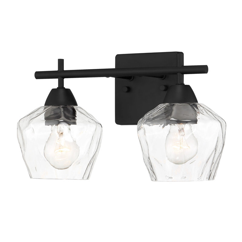 Highland Dunes Muro Transitional Coal Finish Vanity Light, Coal, Clear