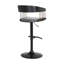 Tabouret de bar réglable en bois noir