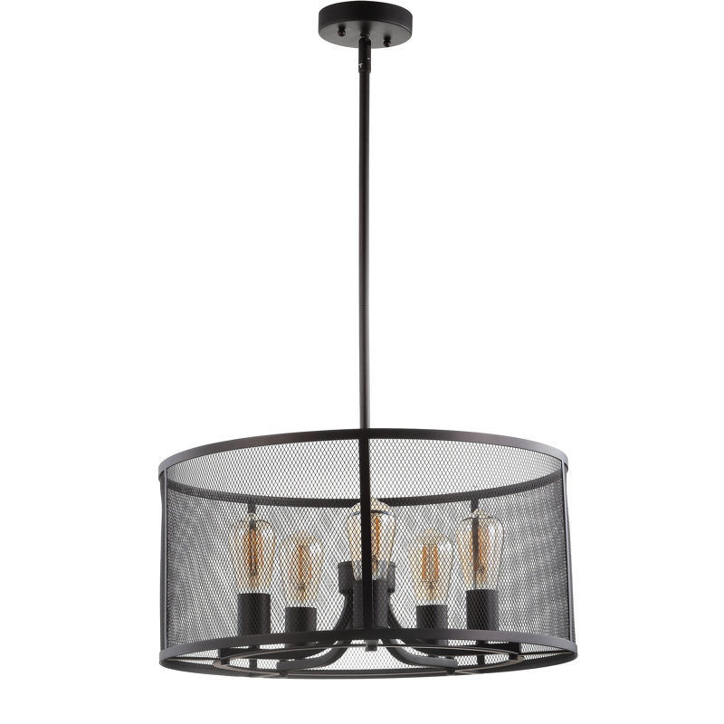 Luminaire suspendu tambour 5 lumières Shankle