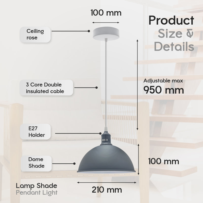 Lawrence 1 - Light Single Pendant, Grey