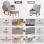 Upholstered Teddy Rocking Chair With Ottoman-1783857054