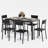 Ymani 7-Piece Rectangular Dining Set with Metal Frame and Storage Rack-1166473291-1166473290