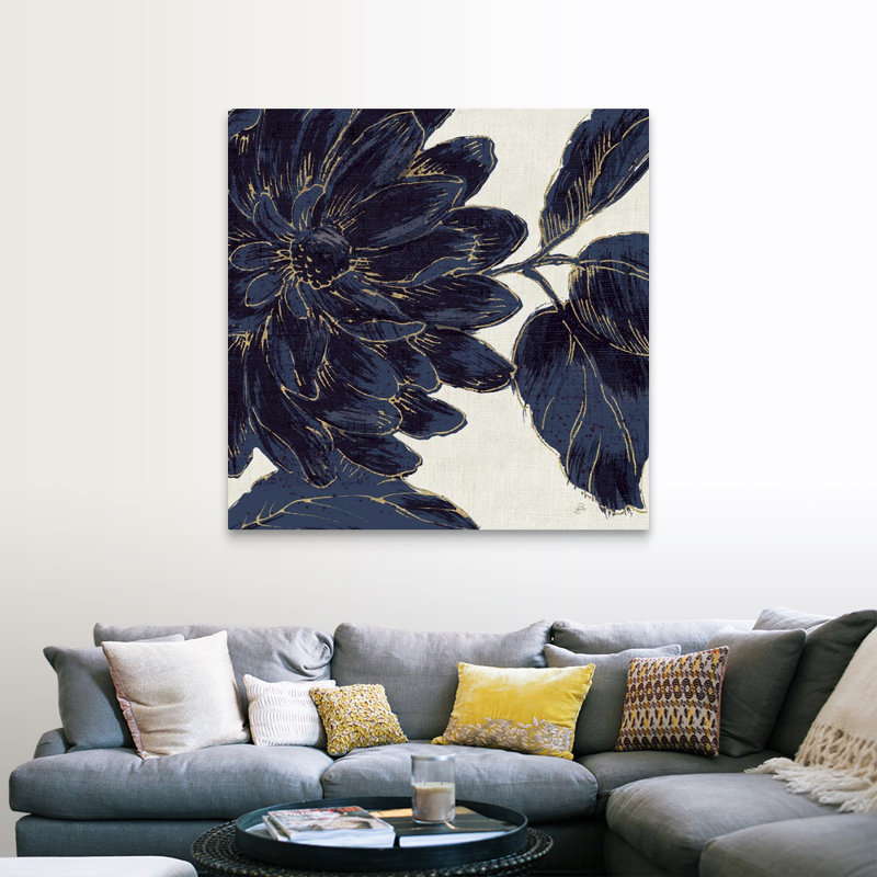 «Indigo Garden I», reproduction d'impression, H 36 po x l 36 po x P 1,5 po, Toile