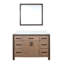 Meuble-lavabo simple l 48 po x P 22 po avec plateau blanc et miroir 34 po Ziva-79779537-27961612