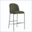 Ensemble de 2 tabourets de bar en métal bronze antique avec siège en tissu vert-1425209398