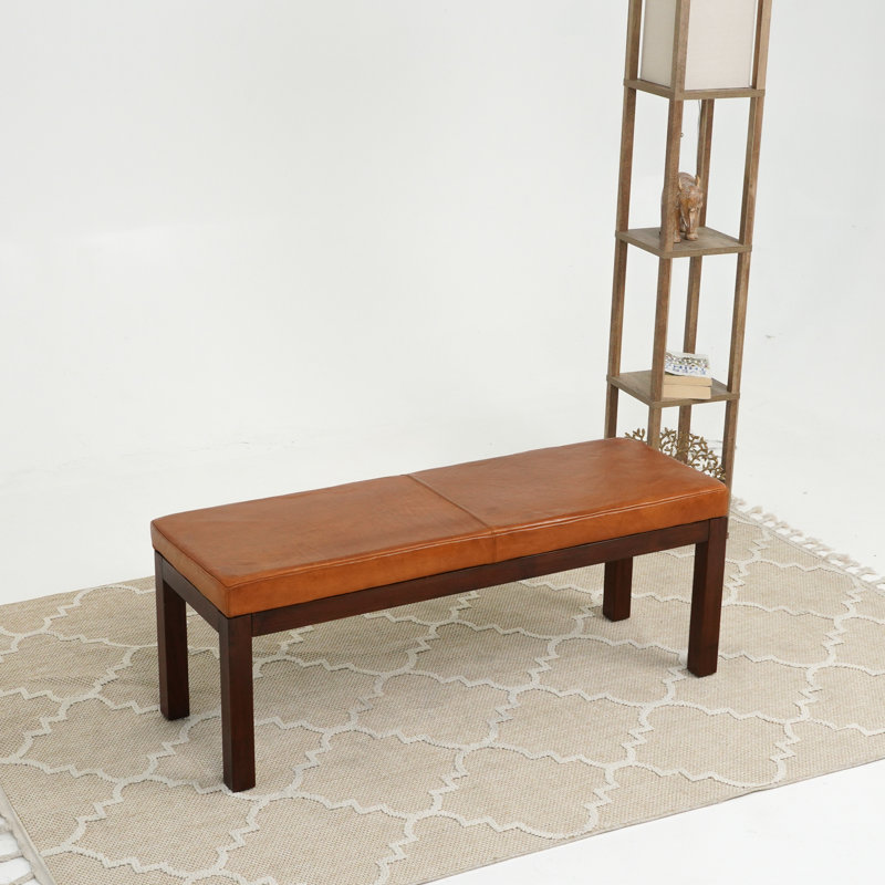 Banc en cuir véritable Lewie