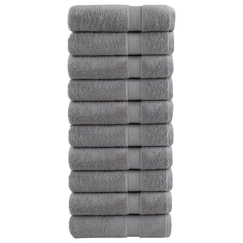 Nerte 100% Cotton Hand Towel, 100cm L x 50cm W, Grey