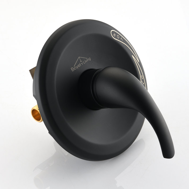 Soupape de pression de douche avec poignée simple, Noir mat