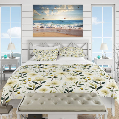 Minimalist Botany I - Ensemble de housse de couette botanique - Microfibre de polyester