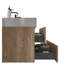 Meuble-lavabo mural flottant 60 po avec lavabo à quartz blanc, tiroirs en chêne brut, couleur noyer, poignée cachée, charnières de tiroir à fermeture en douceur, meuble-lavabo à finition eau de qualité E0, meuble-lavabo double Mid-Century-133043687-133043691-133043688