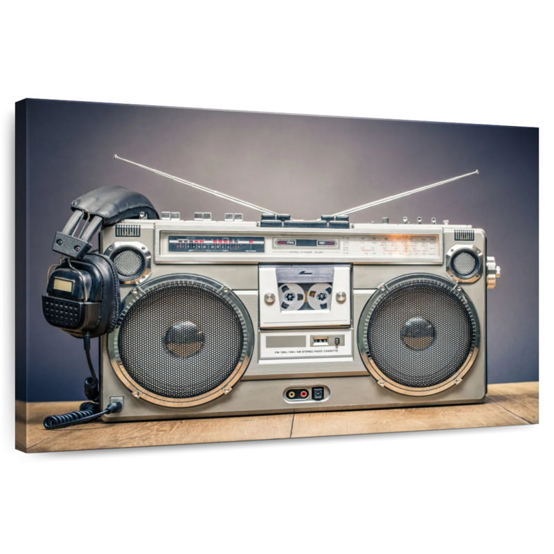 Abarca Headphones And Boombox, 26" H x 39" W