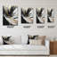 Golden River Wildness, abstrait or et noir I - Horloge murale peinture abstraite-99637861