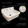 Fireclay 30" x 22" Drop-in Sink with 2 Faucet Holes on Backsplash