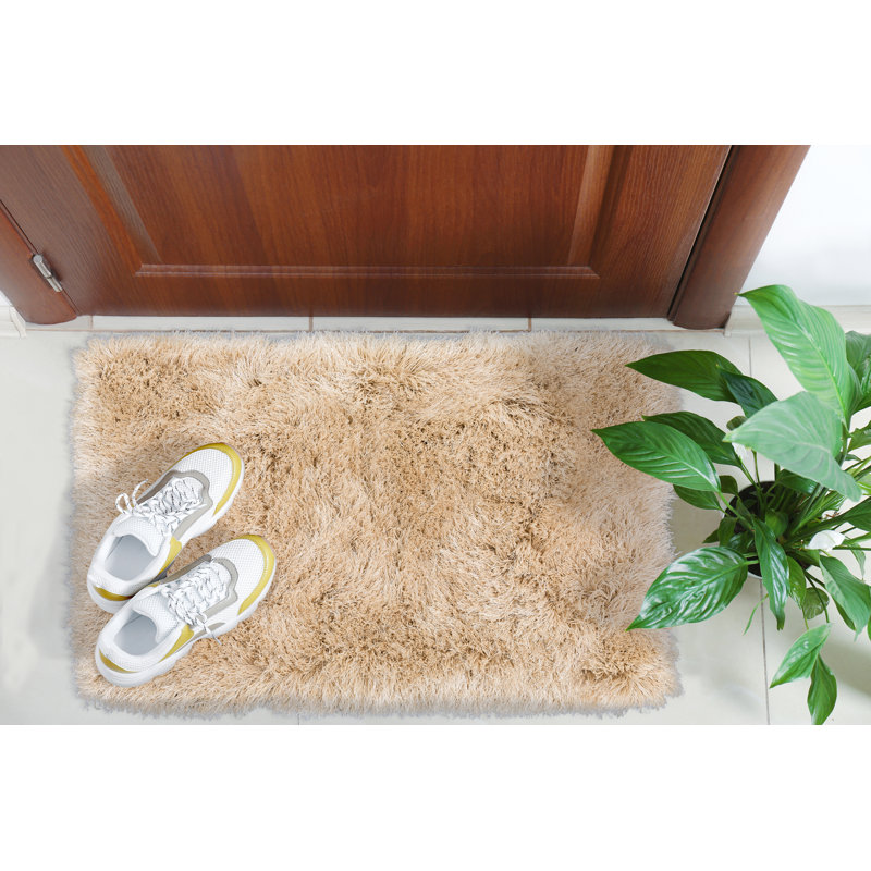 Tapis beige touffeté à la main Petrey, Rectangle de 2 pi x 3 pi