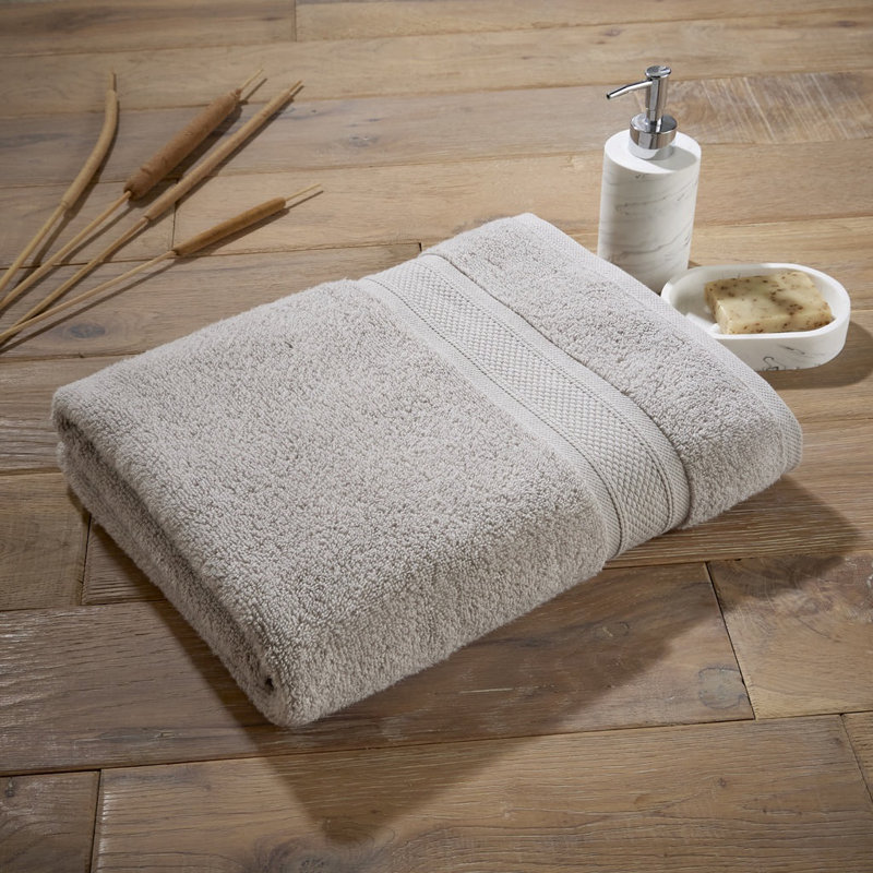 Luxury Zero Twist 100% Cotton Bath Towel, Silver