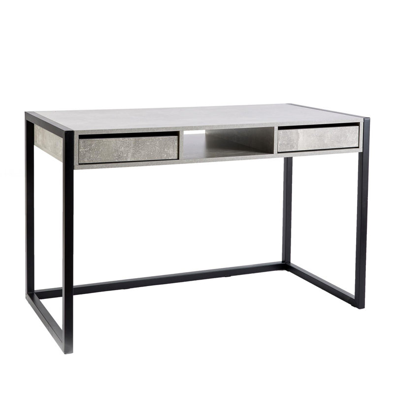 Kraul 120Cm W Rectangular Computer Desk, Black, Grey