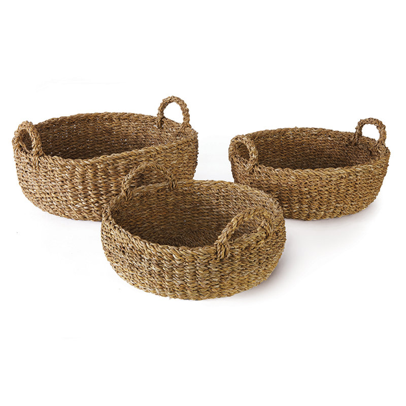 Varney Sg Shallow Baskets W/ Handles