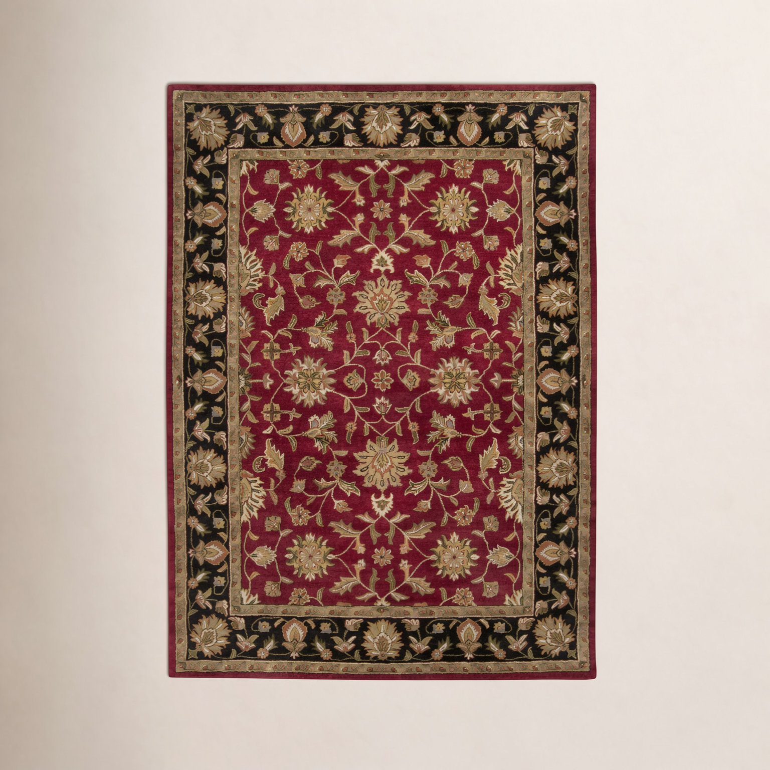 Byler Garnet Hand-Tufted Wool Oriental Rug, Rectangle 10' x 14'