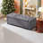 48" Faux Linen Upholstered Storage Ottoman Bench With Arms-292636967