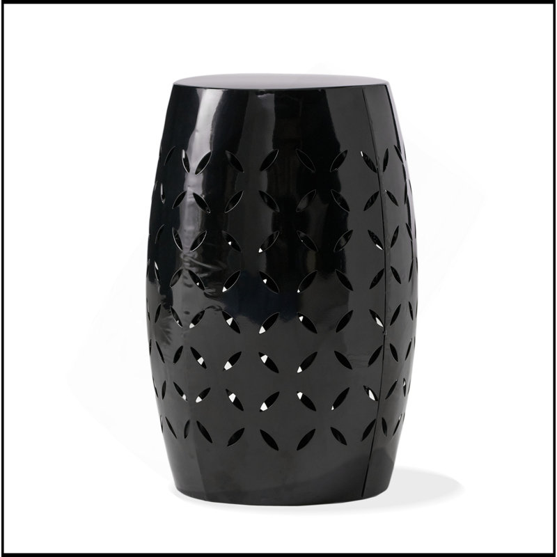 LILAC 12'' Weather-Resistant Patio Side Table, Perfect For Outdoor Relaxation And Decor, Black
