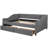 Full Size Upholstered Daybed With Two Drawers, Gray, Solid Build Base Frame Support-1560397219