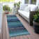Machine Washable Indoor/Outdoor Xhevrie Teal Rug