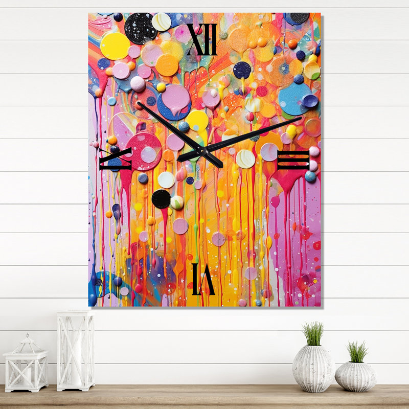Eileigh - Horloge murale cubisme abstrait, Petit