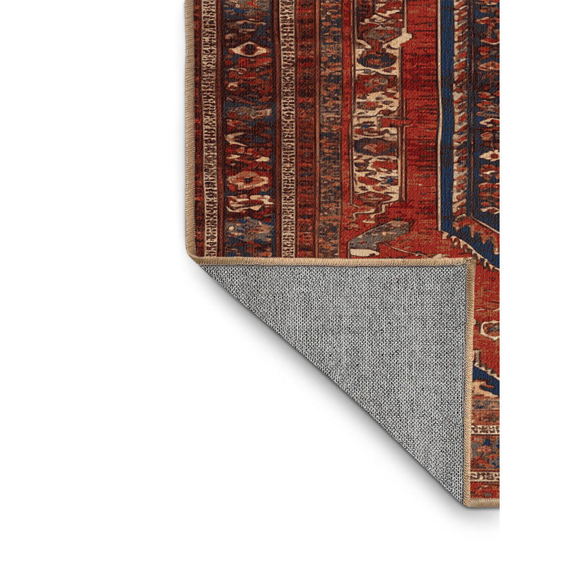 Tapis brun lavable à la machine, Rond 6 pi