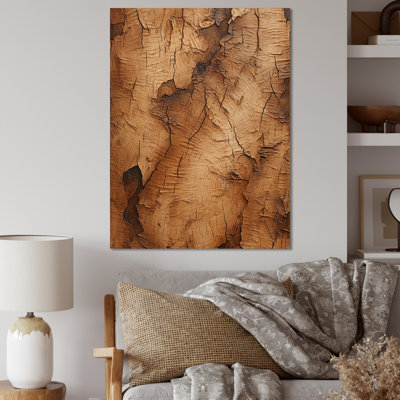«Brown Tree Bark Essence 5», art mural arbre