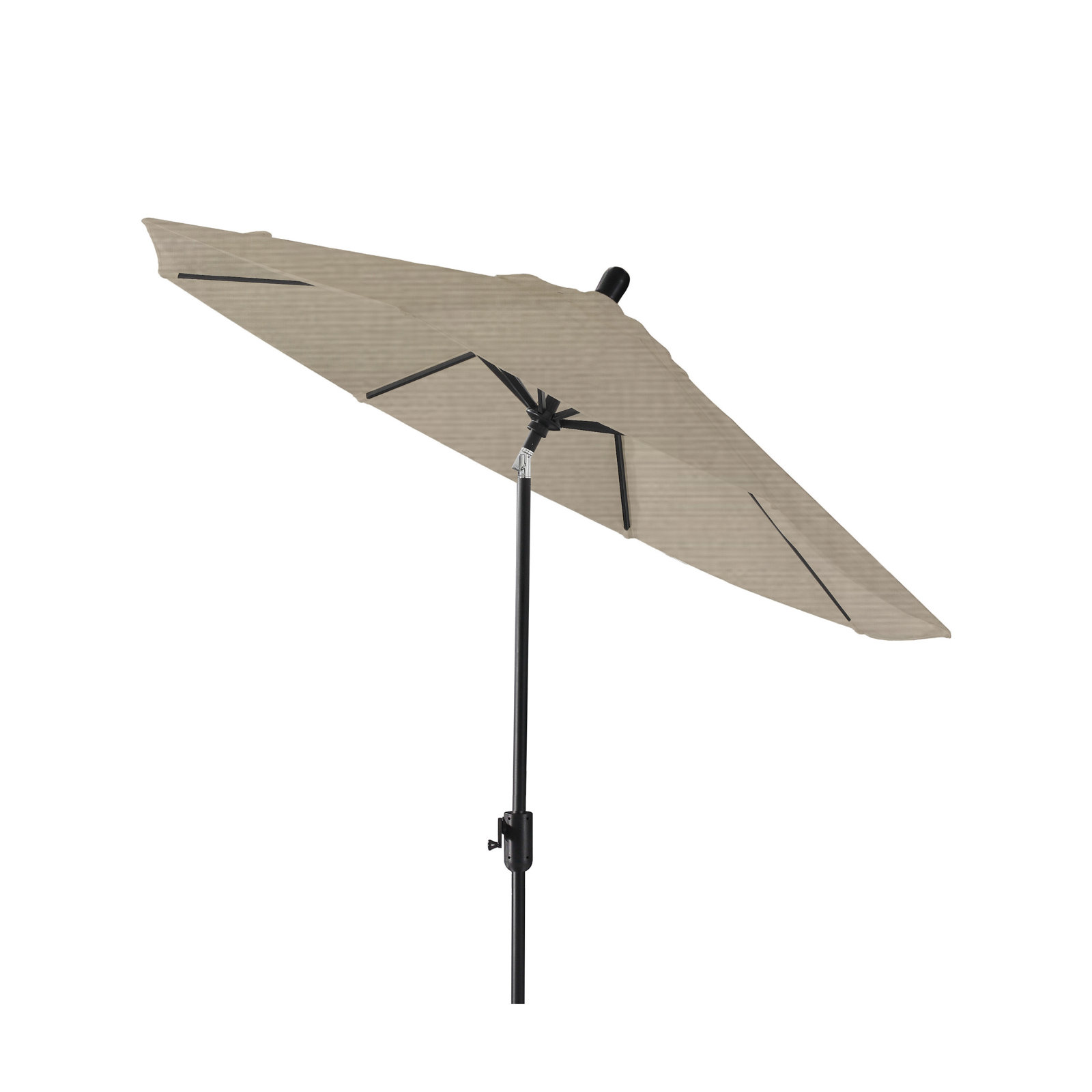 Natalie 8' 8" Market Sunbrella® Umbrella, Black Sapphire, Canvas Taupe Sunbrella® Canvas