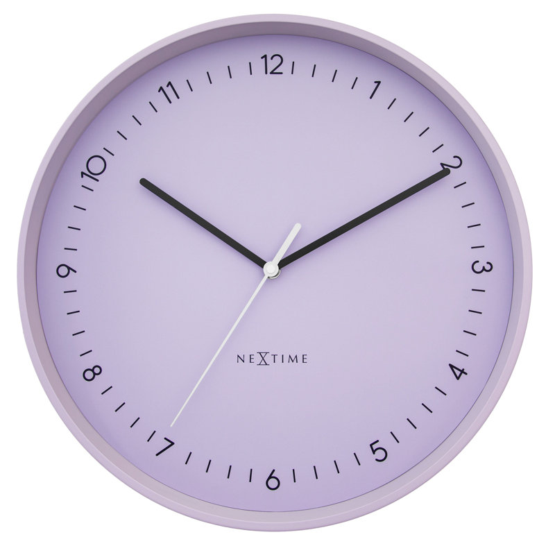 Citybeat Metal Wall Clock, Lavender