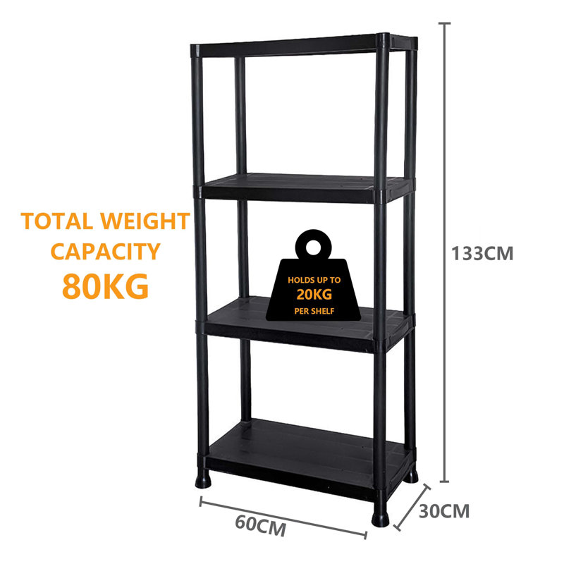 60cm W Plastic Shelving Unit
