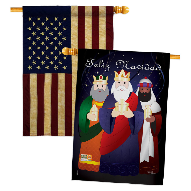 Drapeau de maison à 2 côtés en polyester / mélange de polyester 40 x 28 po