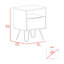 Table de chevet 1 tablette 1 tiroir-764755108