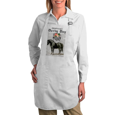 Kentucky Derby Horse Vintage Kitchen Cotton Apron