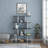 Modern Scandinavian Bookshelf, Anthracite w/ White, 35.4 x 9.8 x 50.2 inches | 100% Melamine Coated Particle Board, Thickness: 0.7 inches | Wall-Mountable, Numerous Shelves, Stylish & Functional Storage Solution for Home or Office-670557480