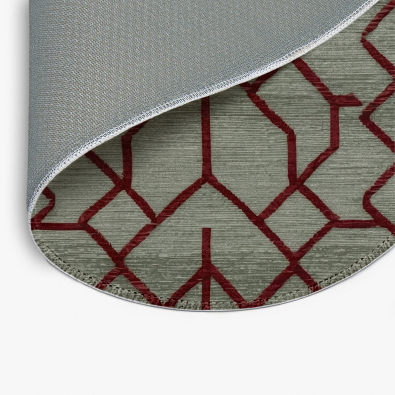 Tapis brun intérieur et extérieur Trellis, Rond 5 pi