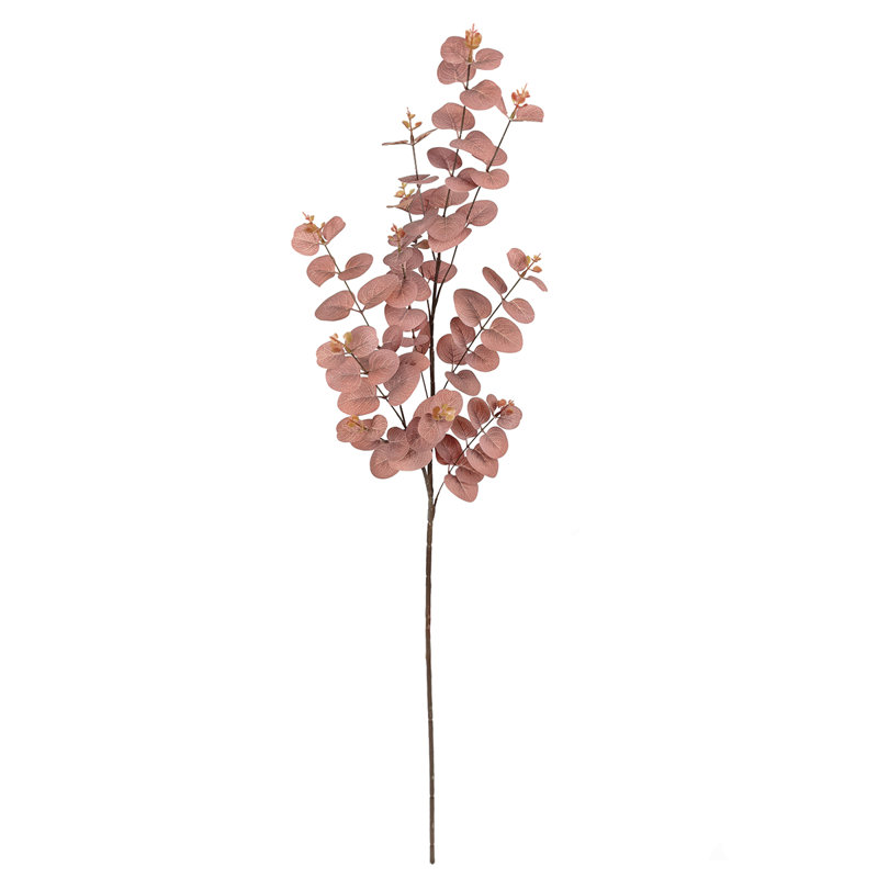 Ensemble de 3 branches d'eucalyptus artificiel, Brun