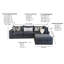 Canapé modulaire Argo Ash-109286847