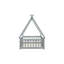 Lit simple en forme de tente, lit tipi avec garde-corps et lattes-690461830