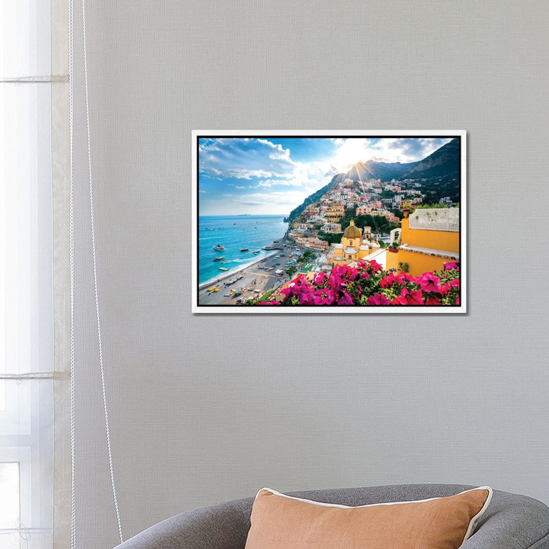 Positano, Church Santa Maria Assunta V by Susanne Kremer - Floater Frame Rectangle Print on Canvas, 66.04 cm H x 45.72 cm W